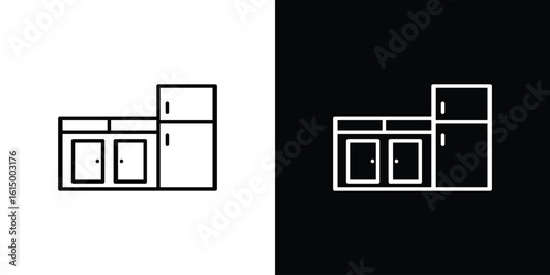Kitchen cabinet icon vector illustration - high quality black style vector icons