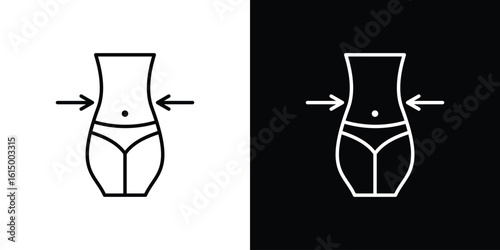 Women waist icon vector illustration - high quality black style vector icons