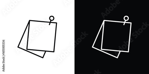 Sticky notes icon vector illustration - high quality black style vector icons