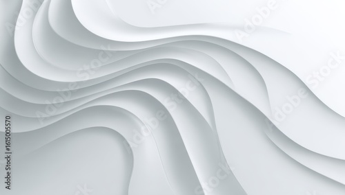 Abstract white wavy layered design (4)