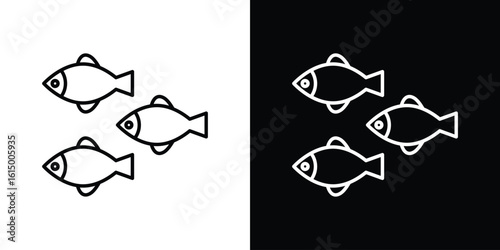 Shoal icon vector illustration - high quality black style vector icons