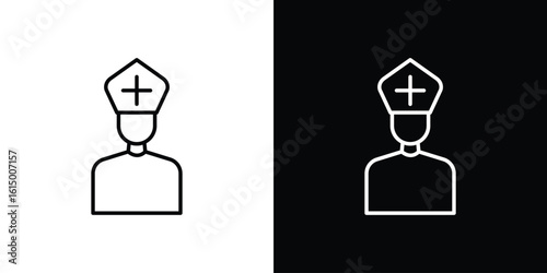 Pope icon vector illustration - high quality black style vector icons