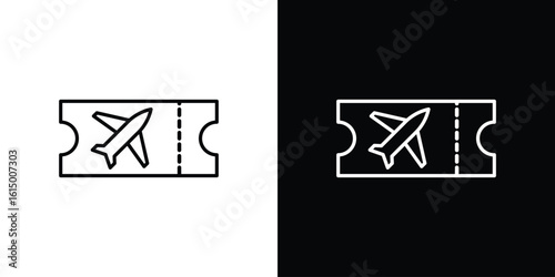 Plane Ticket icon vector illustration - high quality black style vector icons