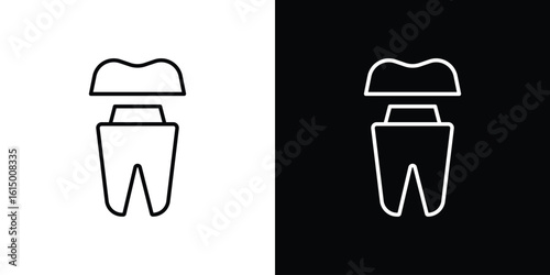 Molar crown icon vector illustration - high quality black style vector icons