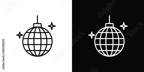 Mirror ball icon vector illustration - high quality black style vector icons