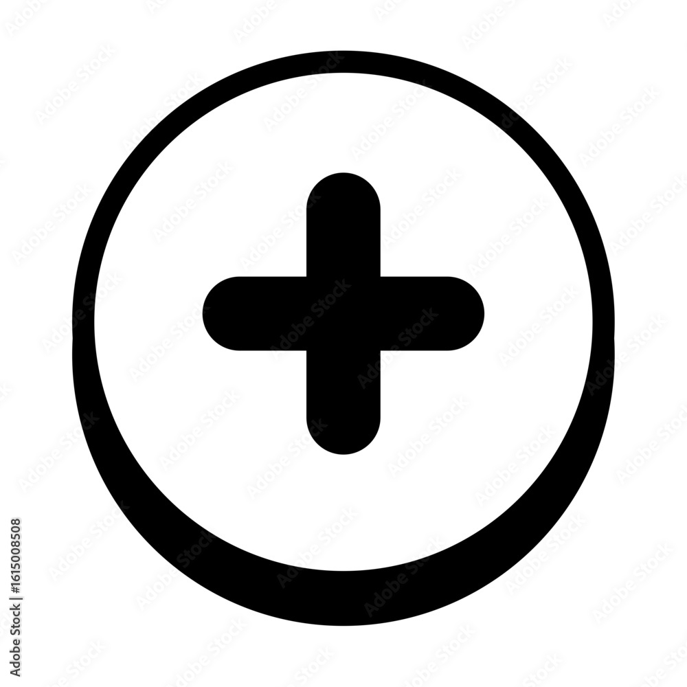 Obraz premium plus add icon vector