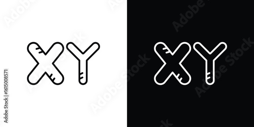 Masculine Chromosomes icon vector illustration - high quality black style vector icons