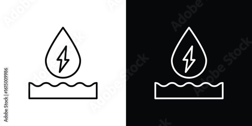 Hydraulic energy icon vector illustration - high quality black style vector icons