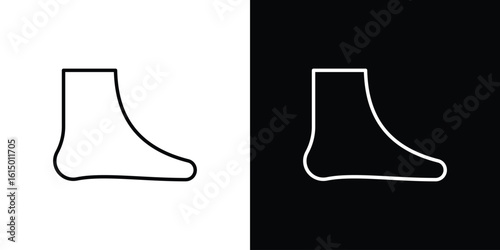 Foot side view icon vector illustration - high quality black style vector icons