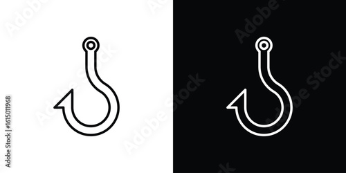 Fishing Hook icon vector illustration - high quality black style vector icons