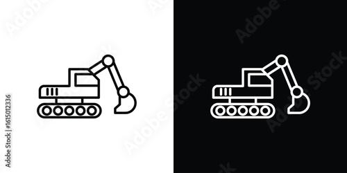 Excavator icon vector illustration - high quality black style vector icons