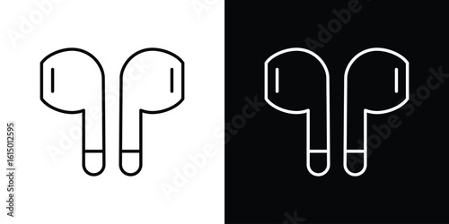 Earbuds icon vector illustration - high quality black style vector icons
