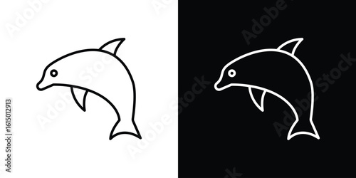 Dolphin icon vector illustration - high quality black style vector icons