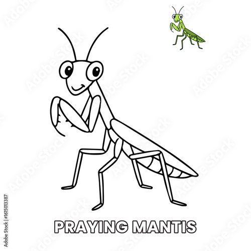 Praying Mantis Animal Children Coloring Pages