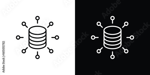 Data aggregation icon vector illustration - high quality black style vector icons