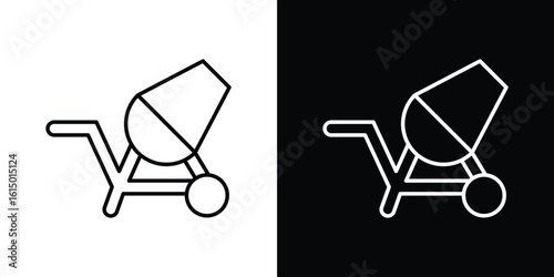 cement mixers icon vector illustration - high quality black style vector icons