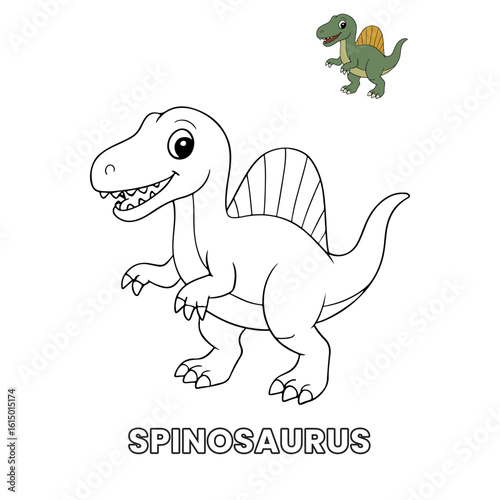 Spinosaurus Dinosaur Children Coloring Pages