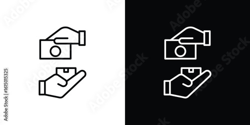 Cash on delivery icon vector illustration - high quality black style vector icons