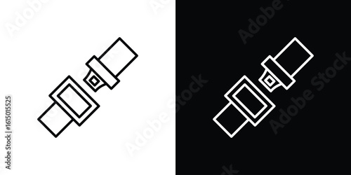 Car seat belt icon vector illustration - high quality black style vector icons