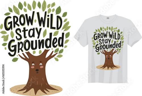 Grow Wild Stay Grounded- Adventure Grows Outdoor Explorer Tee