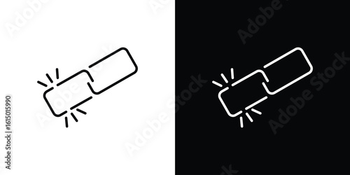 Broken link icon vector illustration - high quality black style vector icons