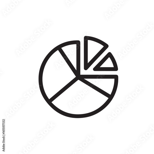 Analytics Pie Diagram – Segment Highlighted, Modern Data Graphic, Minimal Design