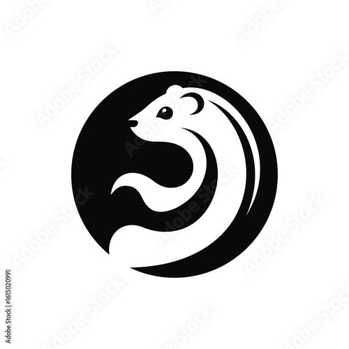 Bold Weasel Logo in Black