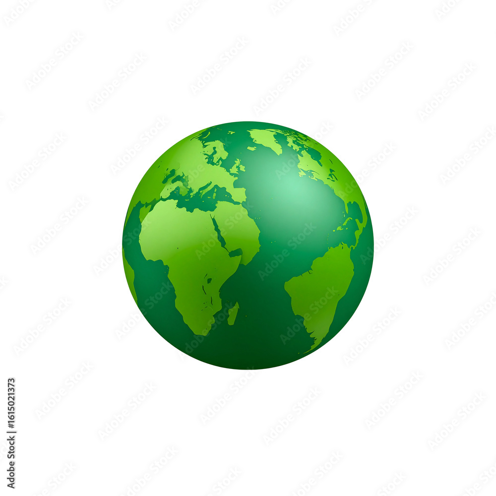 Naklejka premium spherical globe on white background