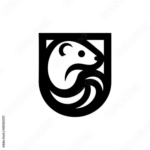 Artistic Least Weasel Logo Design