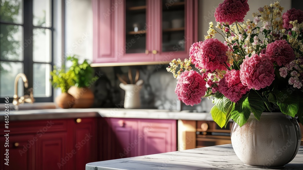 Fototapeta premium centerpiece kitchen with flowers