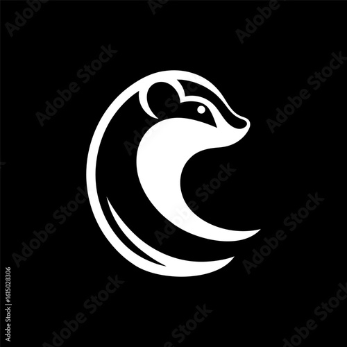Minimal Weasel Identity Logo Concept