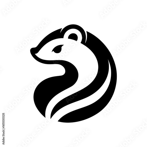 Dynamic Weasel Logo in Vector