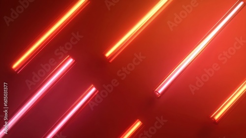 Vibrant Light Bars Sliding Across a Gradient Background Abstract Design