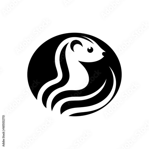 Wildlife Logo with Least Weasel