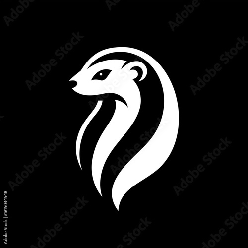 Luxury Weasel Logo in Black