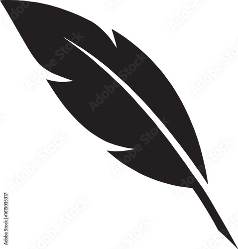 Elegant Quill Pen Symbolizing Writing History and Literature Classic Symbol for Writers and Authors