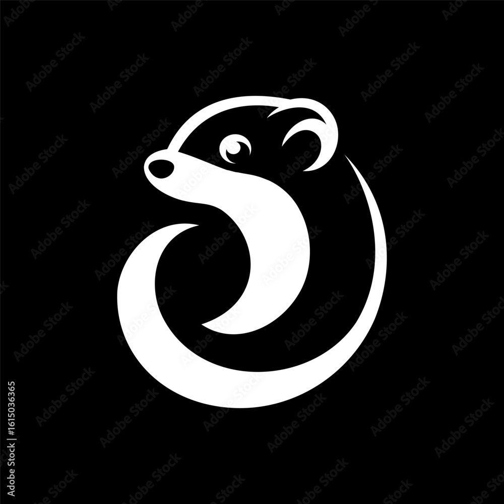 Naklejka premium Weasel Graphic Logo for Sale