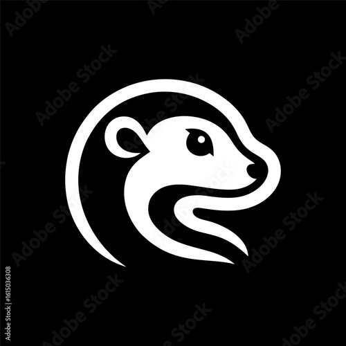 Weasel Badge Logo in Black