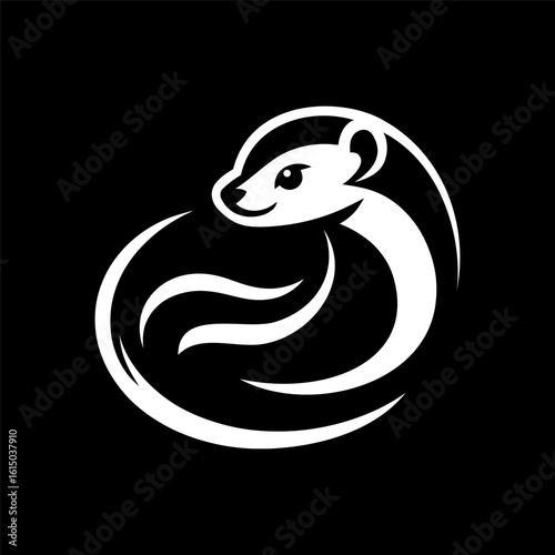 Nature Themed Weasel Logo Design