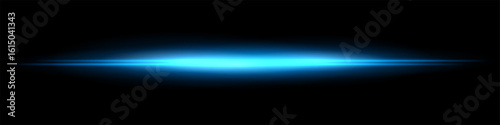 Intense horizontal beam with bright central area and wide fading glow. Clean abstract effect combining sharp and soft contrasts in one direction.