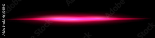 Intense horizontal beam with bright central area and wide fading glow. Clean abstract effect combining sharp and soft contrasts in one direction.