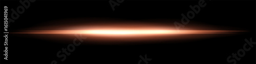 Intense horizontal beam with bright central area and wide fading glow. Clean abstract effect combining sharp and soft contrasts in one direction.