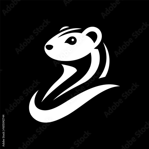 Elegant Animal Weasel Logo Design