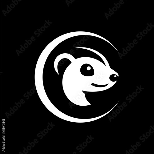 Weasel Shadow Logo in Monochrome