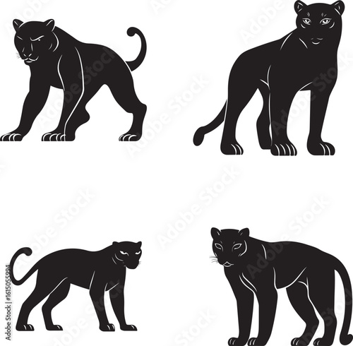 Wild Cat Silhouette Vector Collection

Big Cat Silhouettes – Tiger, Panther, Leopard Set

Walking Wild Cats Black Silhouette Design