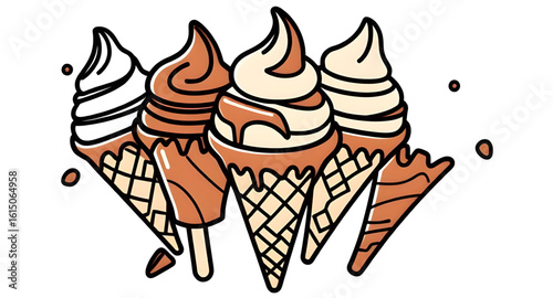 Ice cream art, Chocolate ice cream, Vanilla ice cream, Strawberry ice cream, Colorful ice cream, Ice cream drawing, Ice cream design, Cartoon ice cream, Ice cream sundae, Melting ice cream, Ice cream 