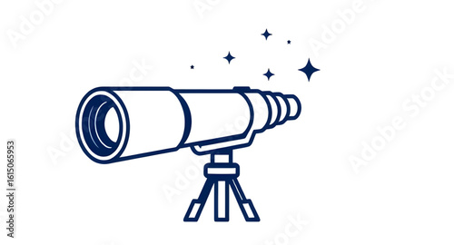 Telescope icon, Binocular telescope, Deep space viewer, Celestial observation, Universe explorer, Telescope illustration, Modern telescope, Antique telescope, Telescope on tripod, Educational tool, Pl
