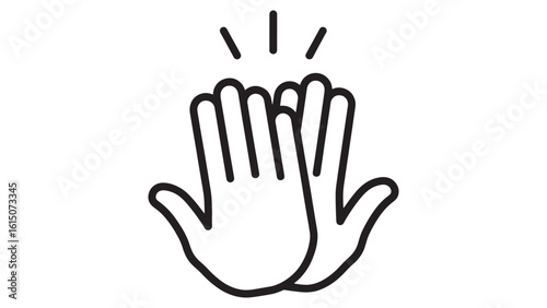 High Five Gesture Vector Illustration for Teamwork, Success, and Positive Reinforcement