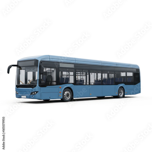 old bus isolated on white