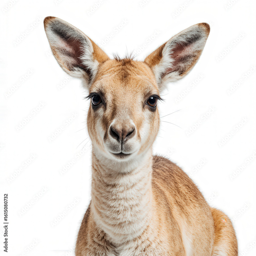 Fototapeta premium Curious Gazelle Gazing: The alert gazelle sits, its focused gaze piercing, capturing an emotion of alert attention in a close-up shot. 